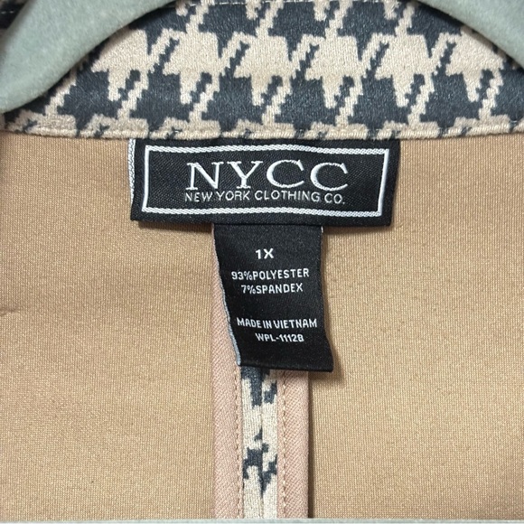 NYCC 1X Women's Stretch Houndstooth Blazer - Picture 2 of 8